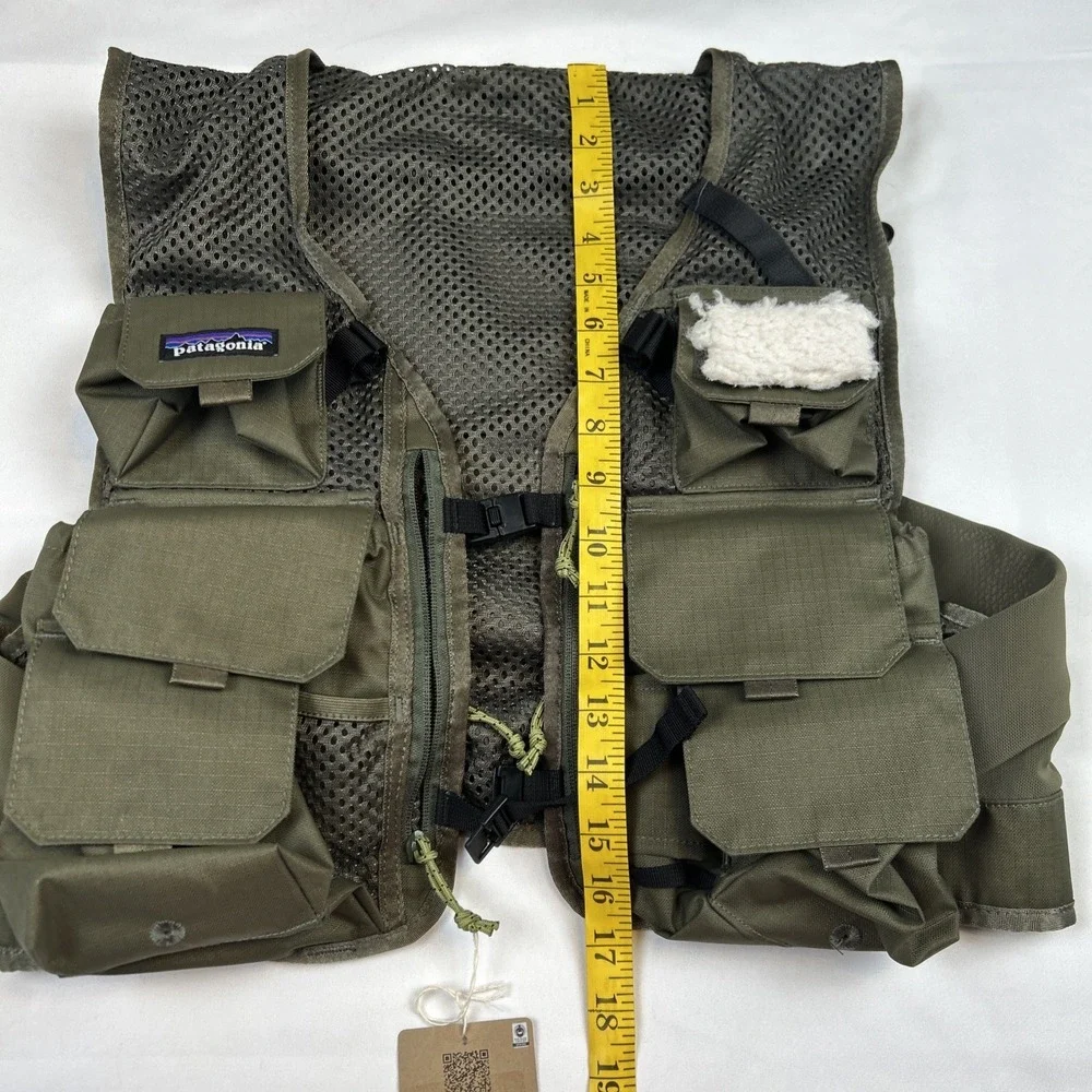 NWT Patagonia Stealth Pack Vest Basin Green Size XS/S Fly fishing Ripstop Patch